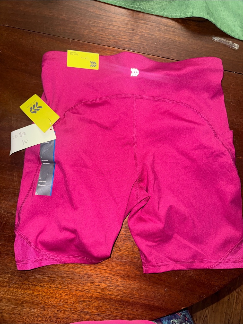 Women's High-Waist Hot Pink Performance Bike Shorts